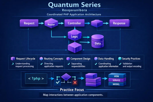 An infographic poster titled by Rexqavunibora , featuring a dark brown background with wavy patterned lines, a central comparison process diagram, and educational key skills on the bottom left.