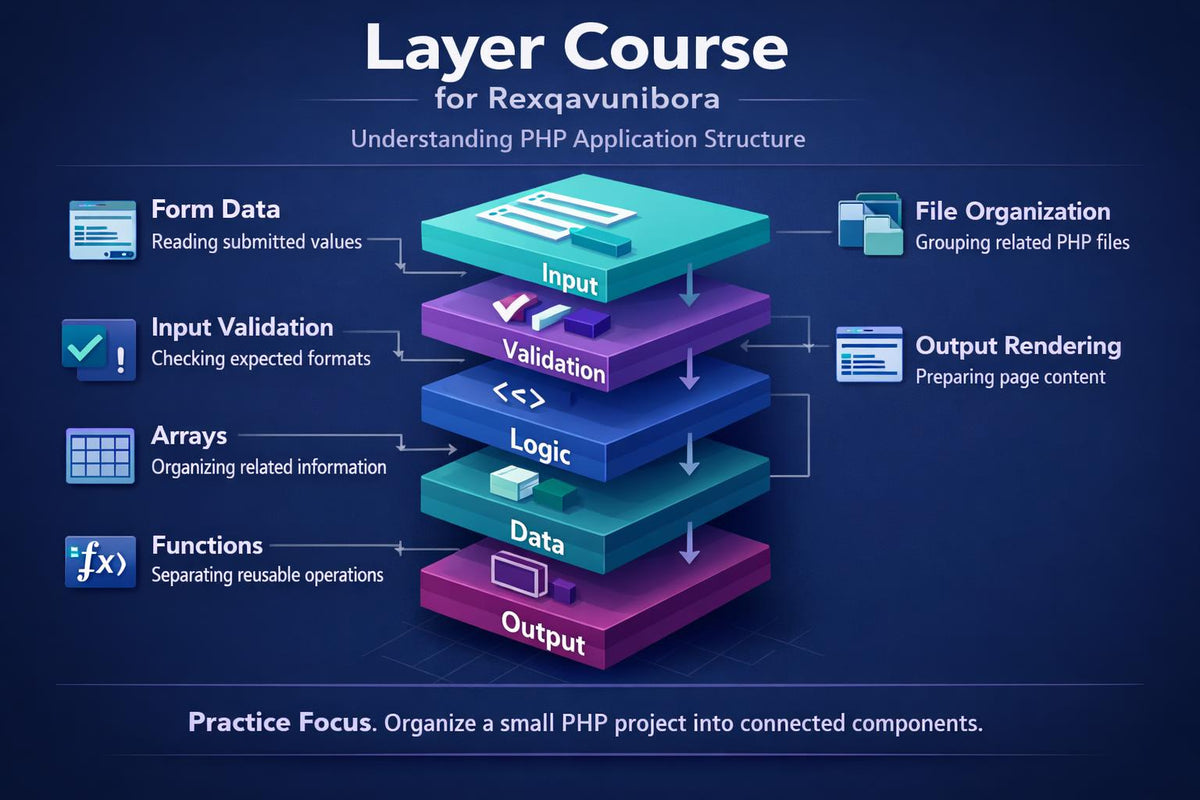 An infographic poster titled by Rexqavunibora , featuring a dark brown background with wavy patterned lines, a central comparison process diagram, and educational key skills on the bottom left.