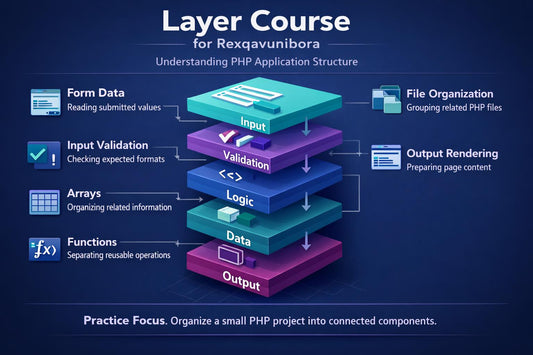 An infographic poster titled by Rexqavunibora , featuring a dark brown background with wavy patterned lines, a central comparison process diagram, and educational key skills on the bottom left.