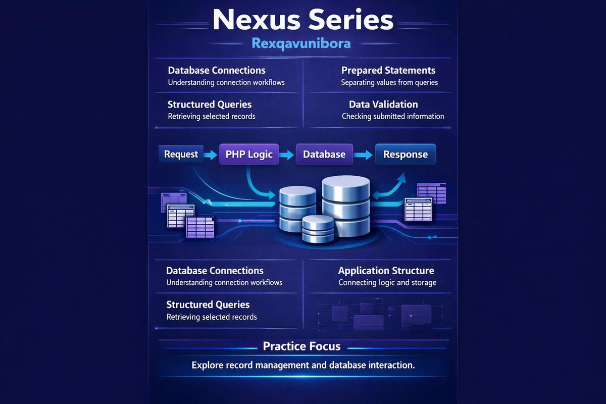 An infographic poster titled by Rexqavunibora , featuring a dark brown background with wavy patterned lines, a central comparison process diagram, and educational key skills on the bottom left.