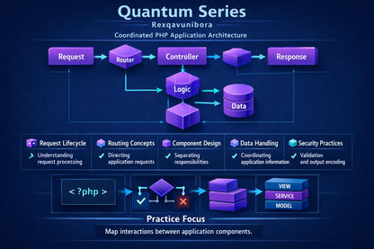 An infographic poster titled by Rexqavunibora , featuring a dark brown background with wavy patterned lines, a central comparison process diagram, and educational key skills on the bottom left.